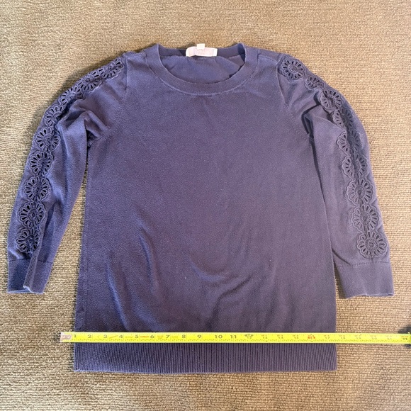 LOFT Eyelet Sleeve Sweater - Picture 3 of 8